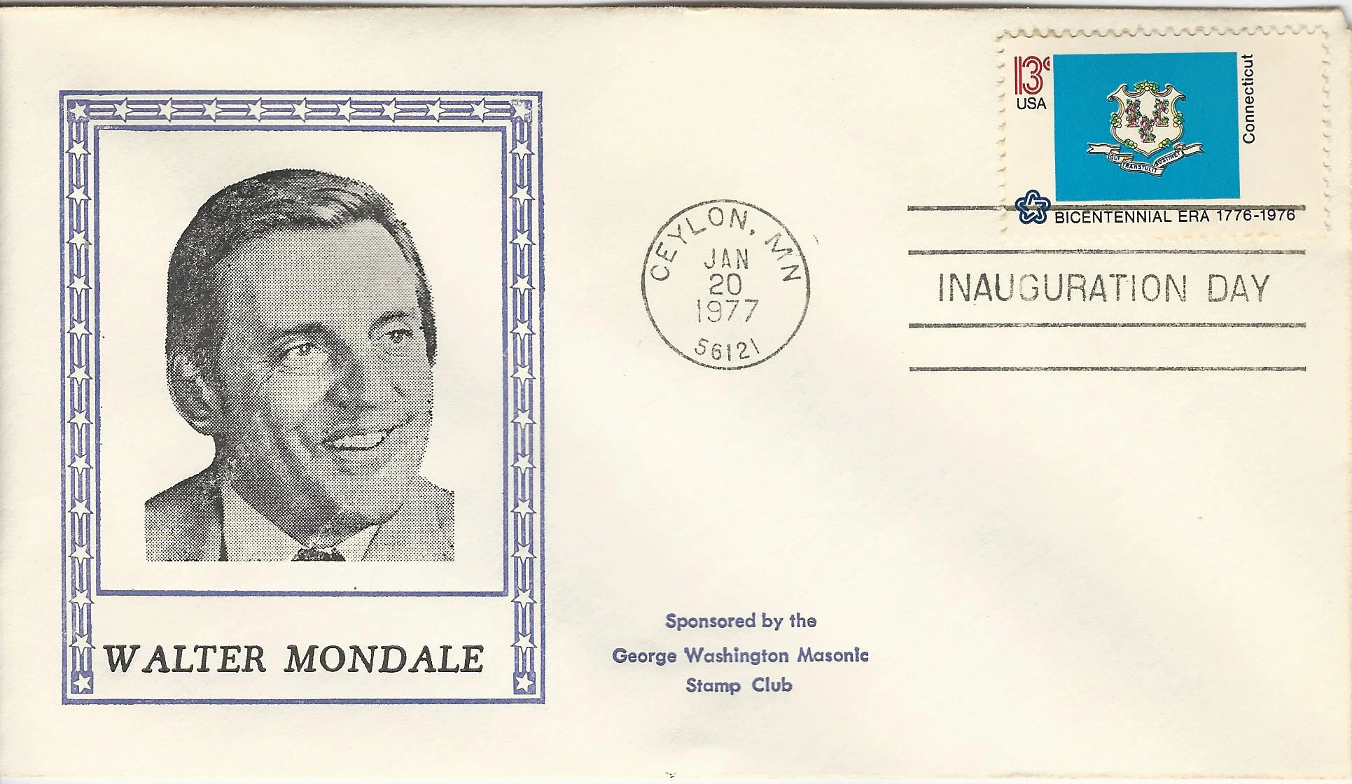 Inauguration VP Walter Mondale Postmark #1: Washington, DC&hellip;